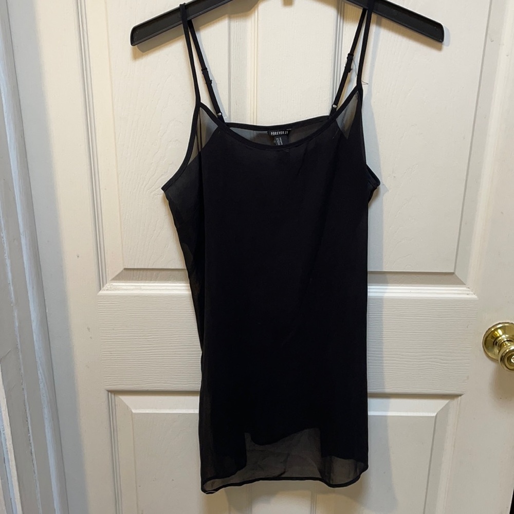 Forever 21 black sheer chemise, Medium